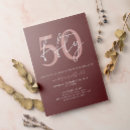 Search for burgundy 50th birthday invitations Modern
