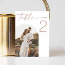 Search for details wedding table cards Minimalist table number