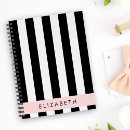 Search for black and white stripes notebooks Geometric pattern