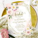 Search for pink and gold tea party invitations Flowers