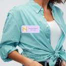 Search for the violet name tags Employee