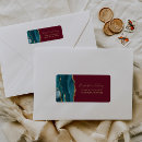 Search for deep red return address labels Chic