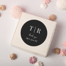 Search for chic monogram wedding stickers Basic