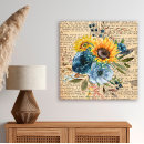 Search for blue sunflower canvas prints Botanical