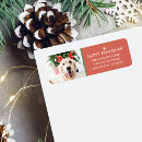 Search for happy dogs return address labels Dog christmas