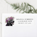 Search for black and purple return address labels Cute