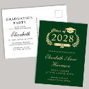 Search for green and gold graduation invitations Graduate
