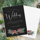 Search for evergreen and red berries invitations Winter