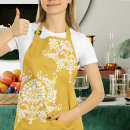 Search for yellow damask aprons Floral