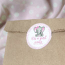 Search for baby girl elephant stickers Safari baby shower