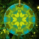 Search for blue and green pattern christmas tree decorations Abstract