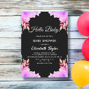 Search for neon baby shower invitations Floral