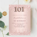 Search for 101st birthday invitations Pink