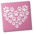 Search for paw print tiles Heart