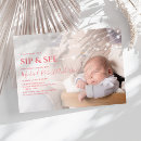 Search for sip and see party invitations Meet the baby
