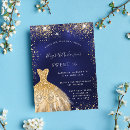 Search for blue and gold sweet 16 invitations Dress