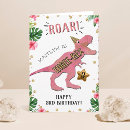 Search for dinosaur 3rd birthday cards Roar