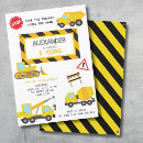 Search for construction site birthday invitations Boy birthday party