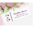 Search for floral monogram return address labels Botanical