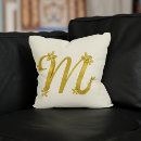 Search for letter m cushions Gold