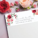 Search for rose flower return address labels Pink