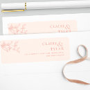 Search for peach floral return address labels Elegant
