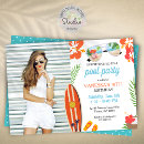 Search for luau pool party invitations Hibiscus flowers