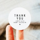 Search for gender neutral shower thank you stickers Minimalist baby shower