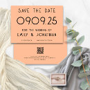 Search for peach save the dates Qr code