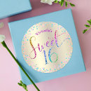 Search for pink blue glitter stickers Sweet 16