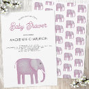 Search for pink elephant baby shower invitations Safari