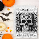 Search for creepy halloween invitations Skull