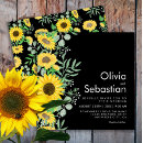 Search for black and yellow wedding invitations Floral