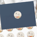 Search for rustic monogrammed stickers Bride and groom initials