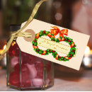 Search for christmas wreath gift tags Red