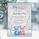 Search for snow gender reveal invitations Boy or girl