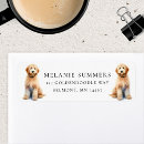 Search for dog owner return address labels Watercolor