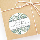 Search for elegant thank you wedding stickers Green and white