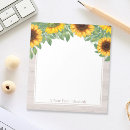 Search for watercolor sunflower notepads Rustic