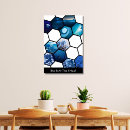 Search for hexagons posters Blue