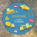 Search for dump truck birthday stickers Blue