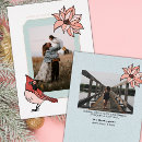 Search for cardinal photo christmas cards Poinsettia