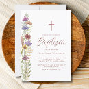 Search for floral christening invitations Rustic