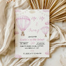 Search for up up and away birthday invitations Pink