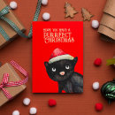 Search for black cat christmas cards Whimsical