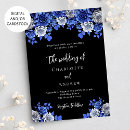 Search for royal blue and black wedding invitations Modern