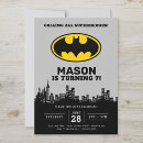 Search for city birthday invitations Batman