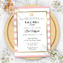 Search for pink bar bat mitzvah invitations Feminine