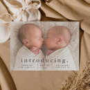 Search for twin pregnancy announcement postcards Minimalist