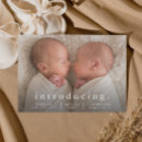 Search for twin birth announcement cards Simple